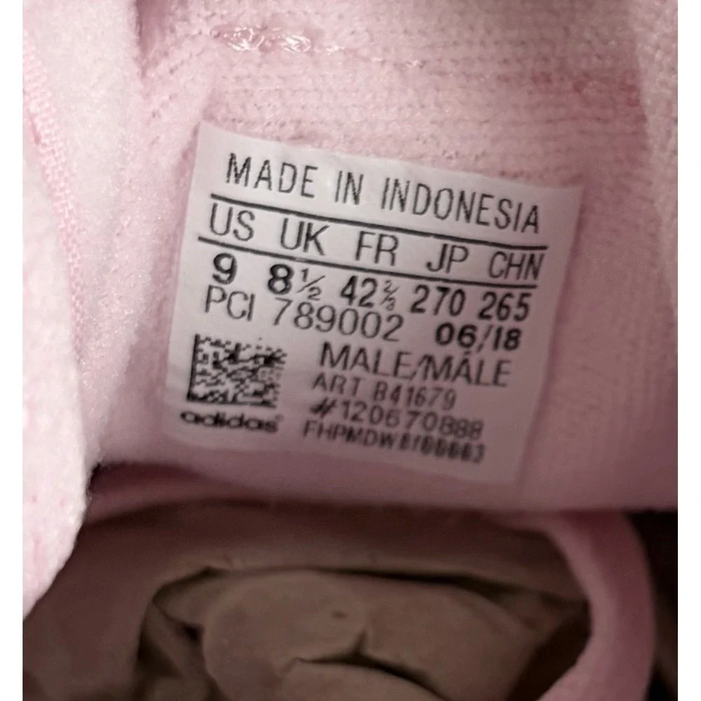 Adidas‎ Continental 80 Clear Pink Leather Retro Sneakers Mens Size 9 B41679 NIB